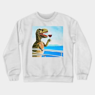 T-Rex With Wine Crewneck Sweatshirt